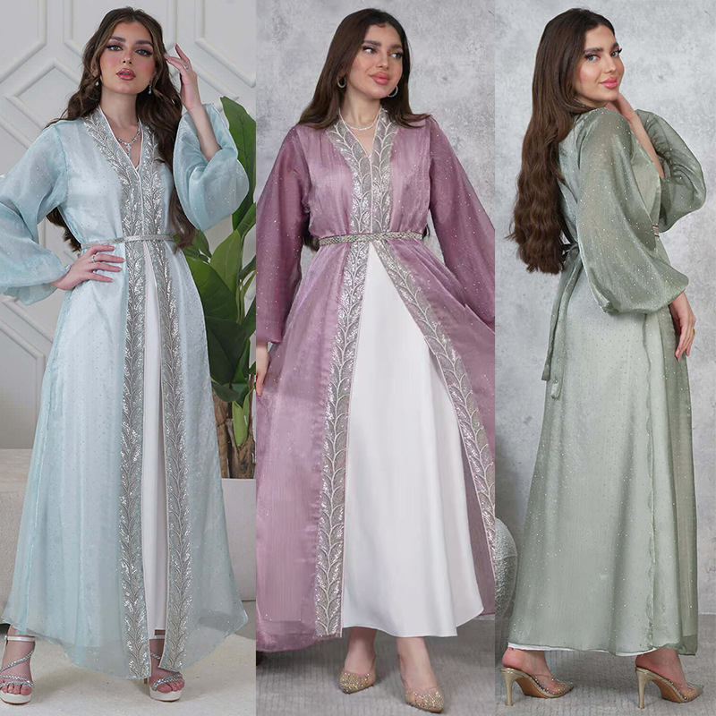 2PCS Muslim Women Dress Dubai  - огляд і ціна Embroidery Kebaya