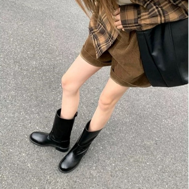 Women Round Toe Mid Calf Boots - огляд і ціна Embroidery Garments