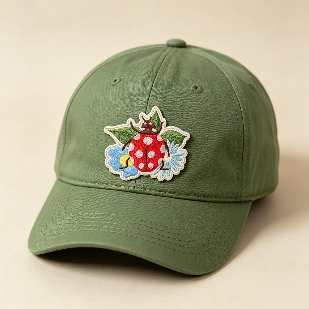 1PC Summer Ladybug Floral Embr - огляд і ціна Embroidery Lady Bug