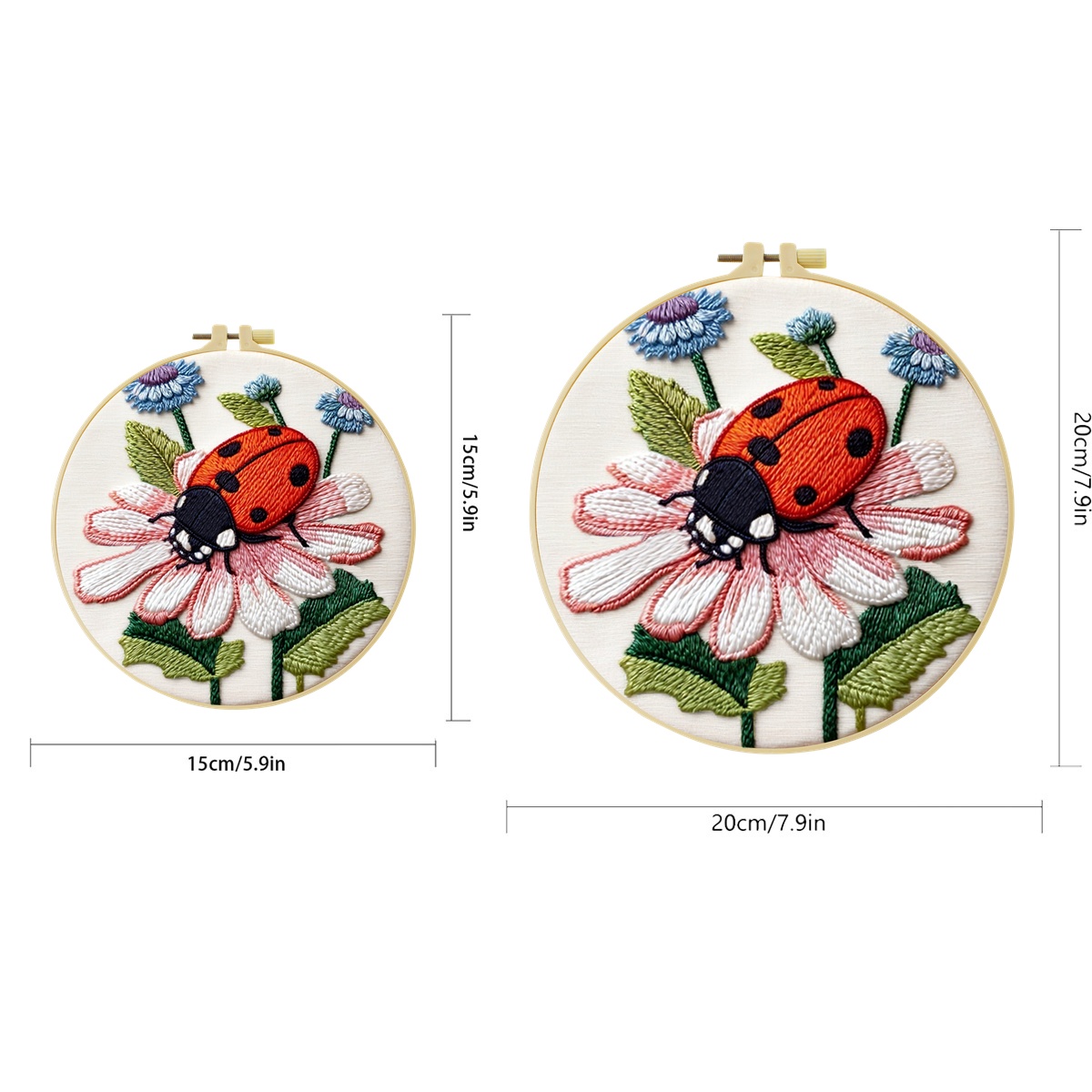 1Set Ladybug On Daisy Diy Embr - огляд і ціна Embroidery Lady Bug