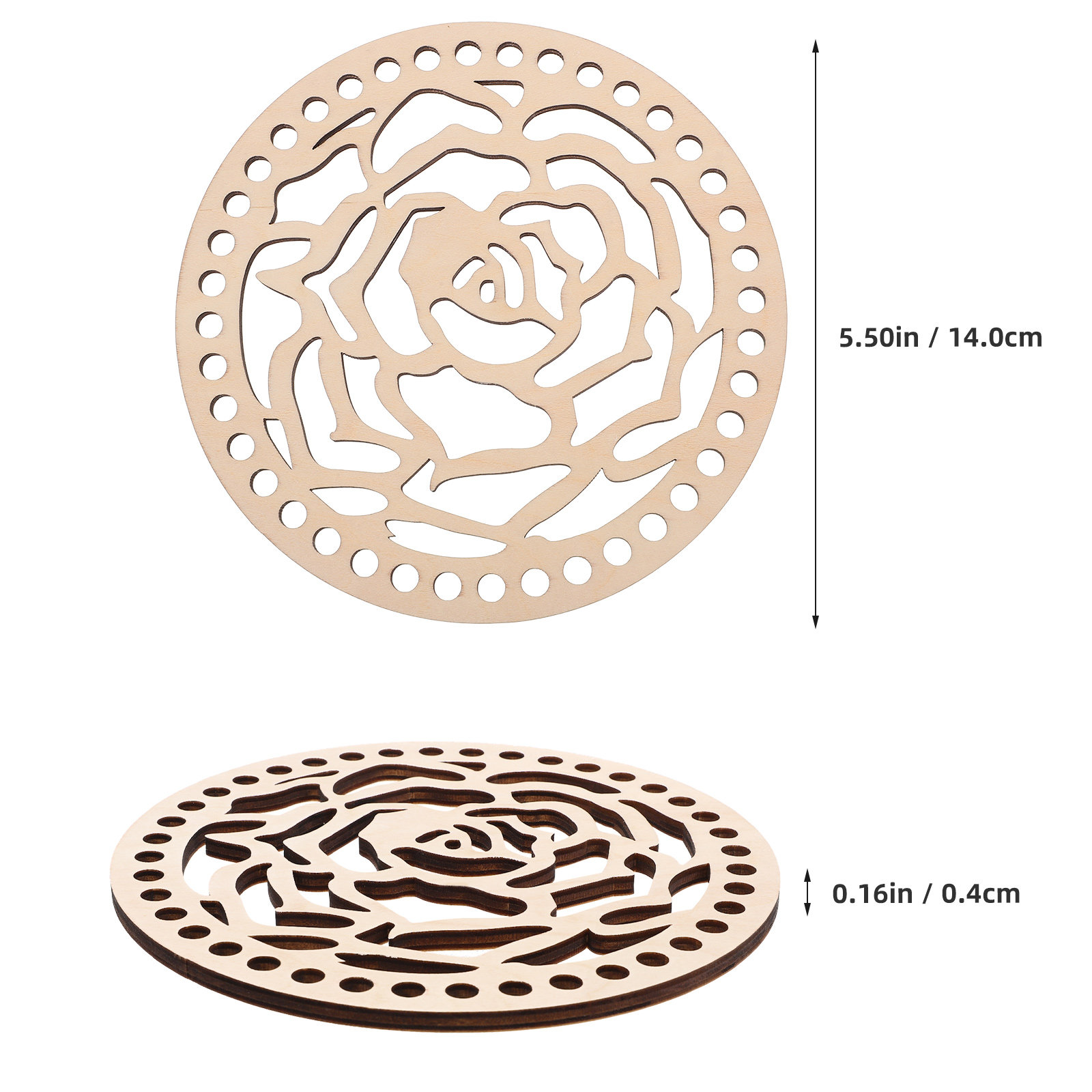 2Pcs 14Cm Round Wooden Crochet - огляд і ціна Embroidery Bag