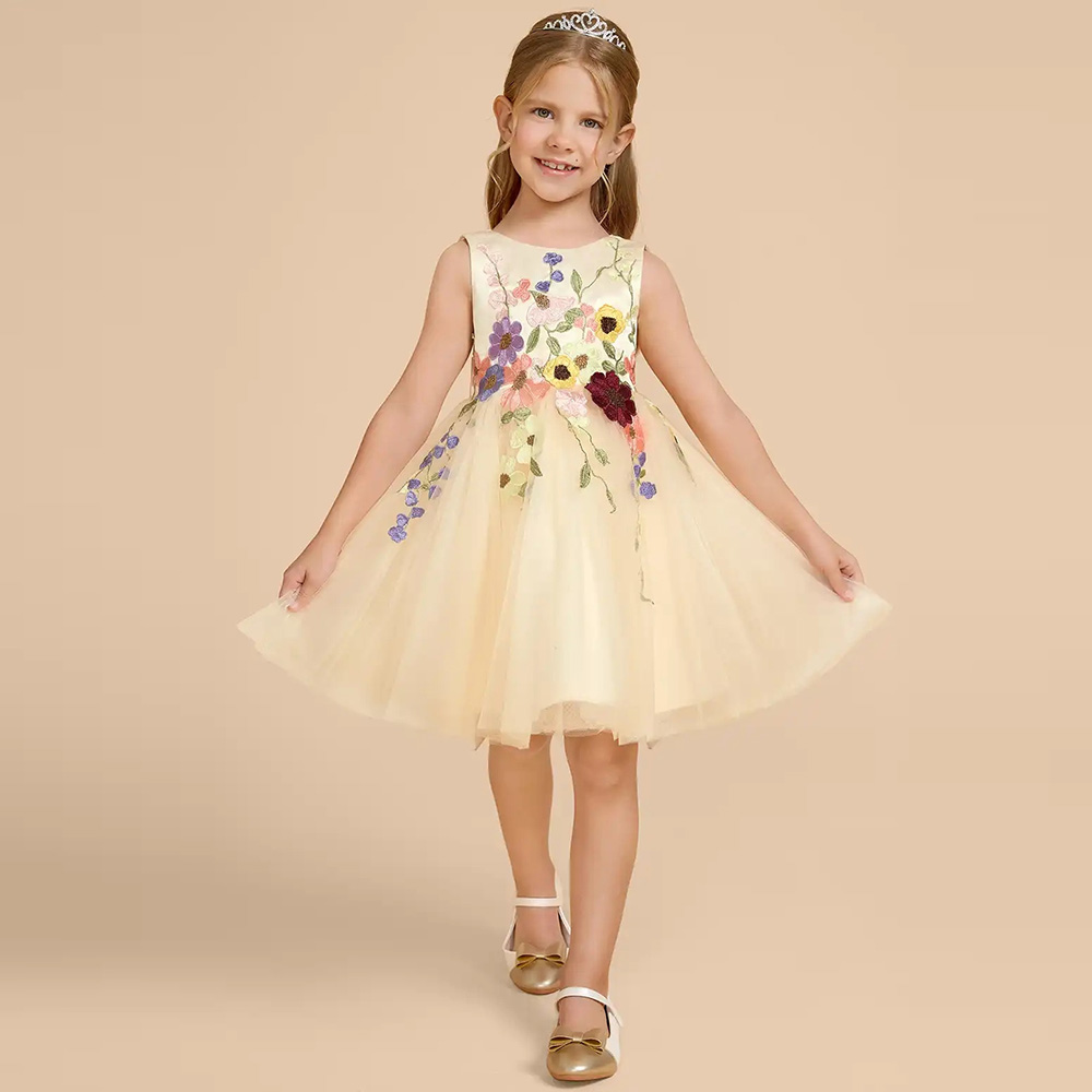 Customized Yellow Tulle Flower - огляд і ціна Embroidery Yellow Dress