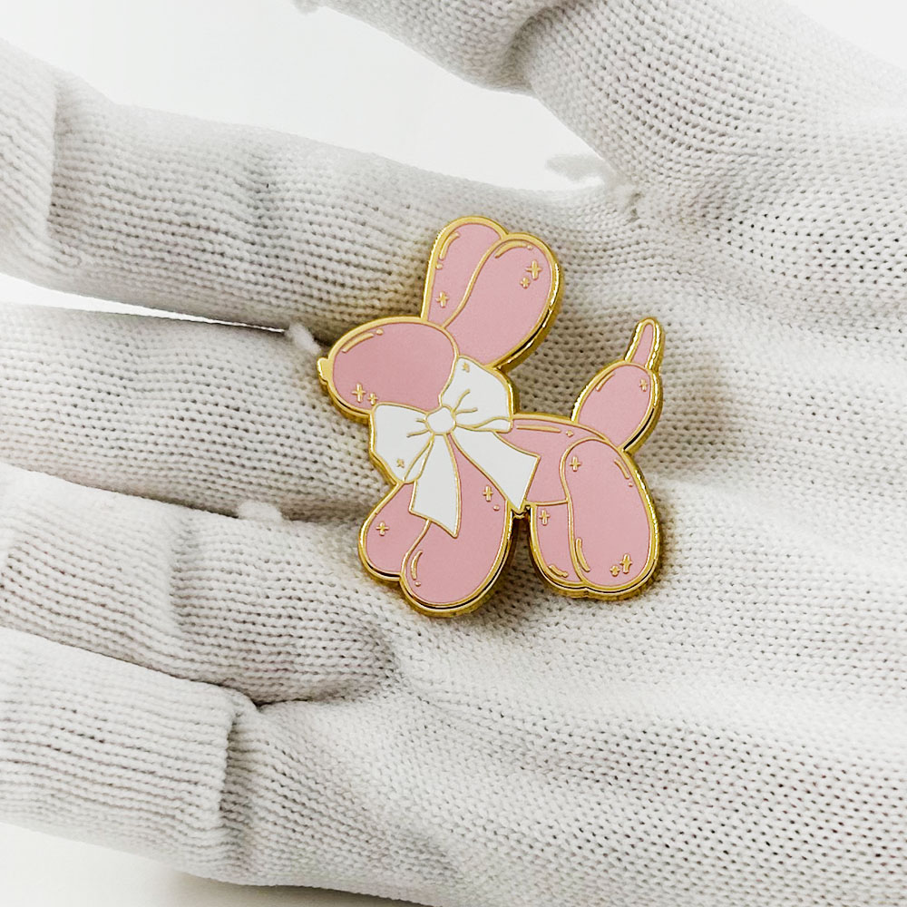 Pink Balloon Dog Enamel Pin Cu - огляд і ціна Embroidery Bali